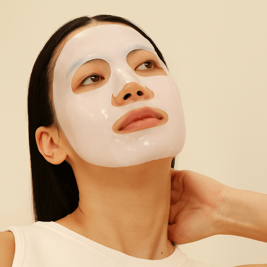 Vrouw met stralende huid na gebruik van het Zourani LED Face Masker
